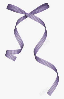 节日紫色精美丝带蝴素材