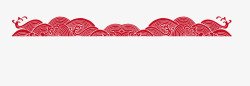 传统波浪中国风底栏装饰素材
