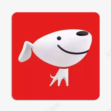 红色京东购物软件logo图标图标