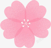粉红色的开的花朵造型素材