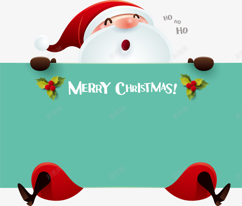 蓝色可爱举牌圣诞老人矢量图ai免抠素材_88icon https://88icon.com Christmas Merry merry 冬青 圣诞快乐 圣诞老人 圣诞节 矢量图