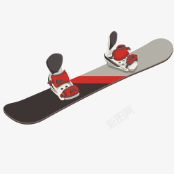 卡通滑雪板矢量图素材
