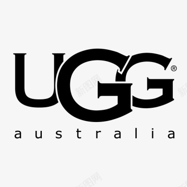 雪地背景UGG品牌logo标志图标图标