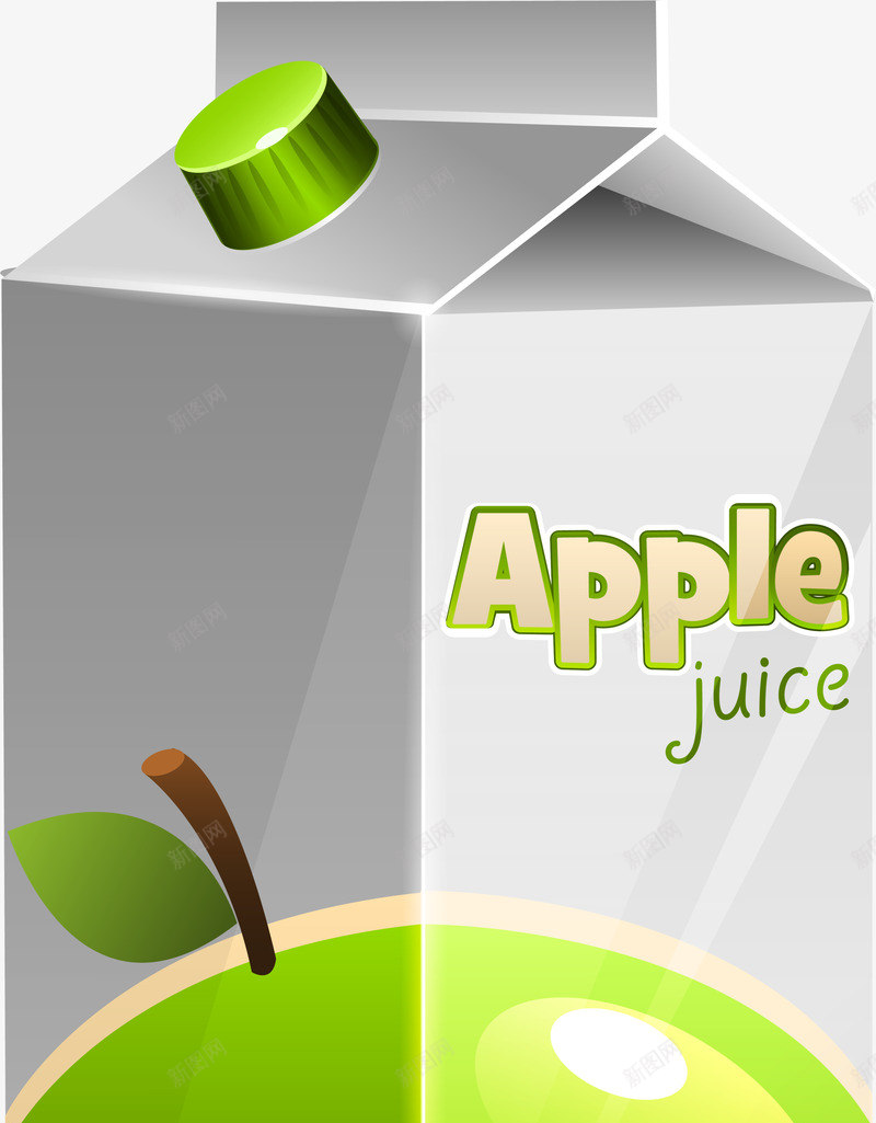 美味盒装苹果汁png免抠素材_88icon https://88icon.com apple 美味果汁 苹果汁 装饰图案 饮品 饮料