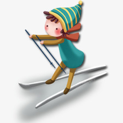 滑雪的小孩素材