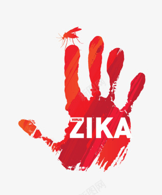 病毒入侵ZIKA病毒标识图标图标