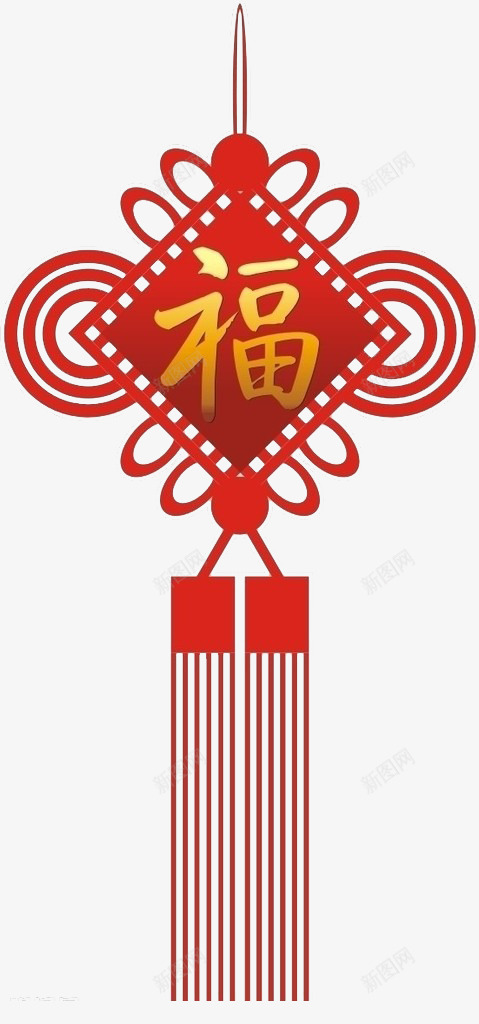 福字中国结png免抠素材_88icon https://88icon.com 2017 元旦 新年 红色 节日