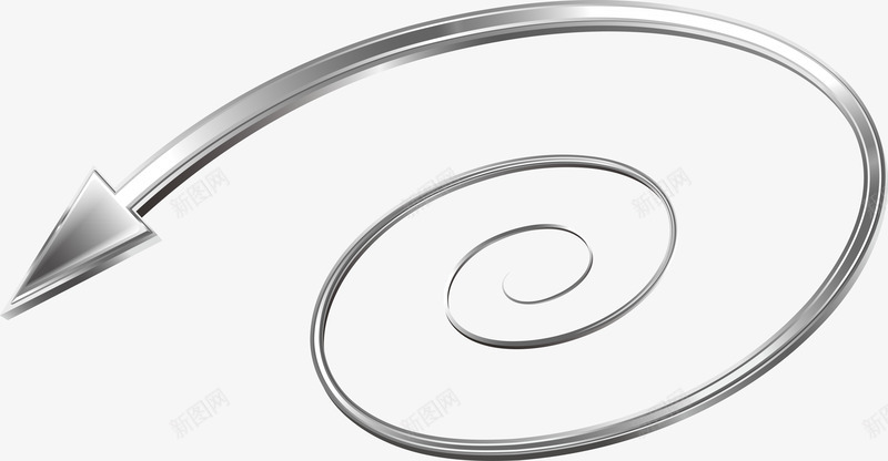 银色金属拉丝蛇形箭头png免抠素材_88icon https://88icon.com 箭头 蛇形 金属 银色 银色拉丝