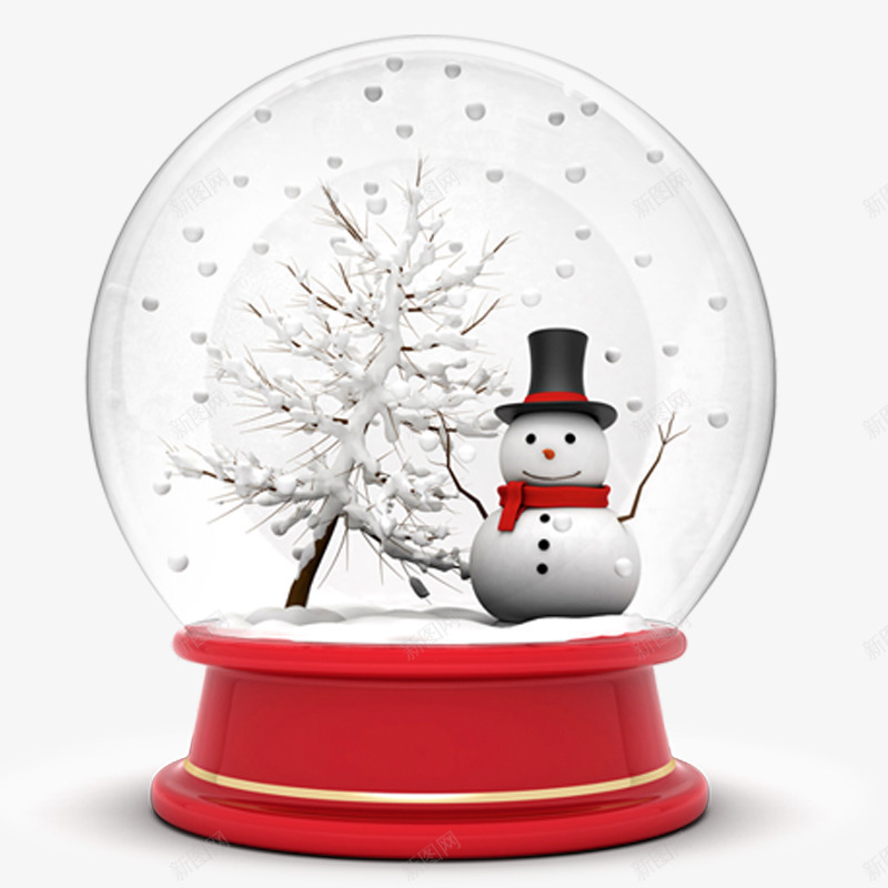 美丽的雪景水晶球png免抠素材_88icon https://88icon.com 下雪 冬季 堆雪人 枝干 树枝 水晶球 白雪 雪人