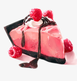 草莓巧克力甜点素材