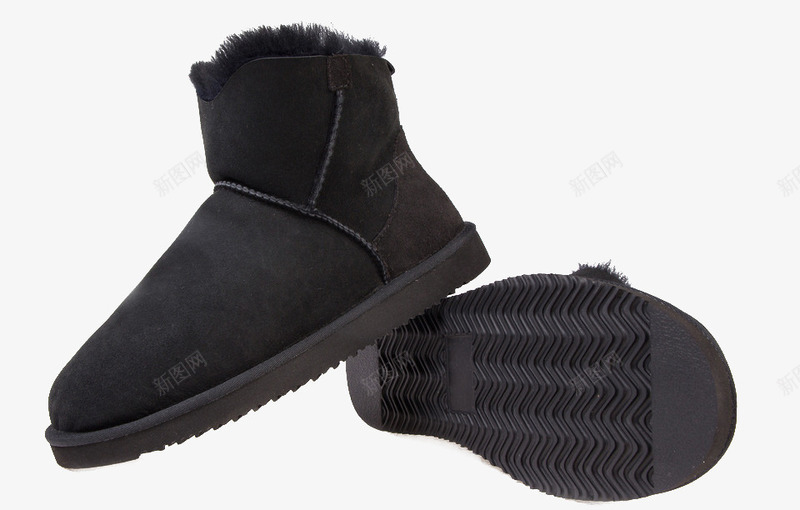 黑色的雪地靴png免抠素材_88icon https://88icon.com 棉靴 棉鞋 雪地靴 雪地鞋 鞋子
