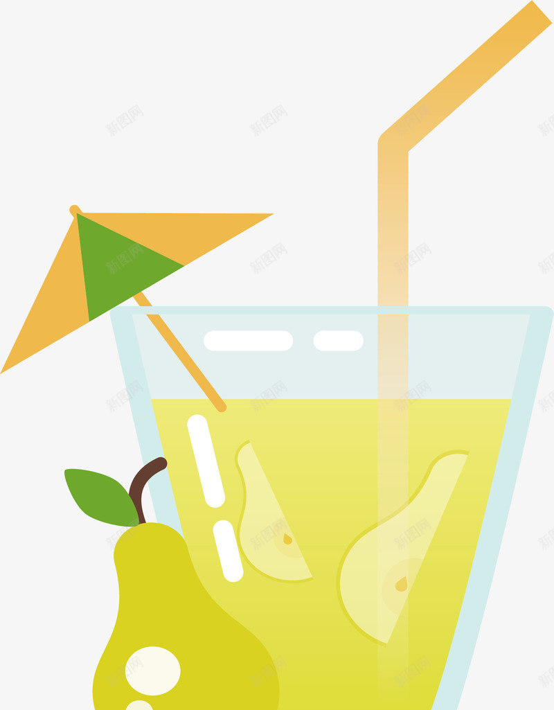 鲜榨梨汁png免抠素材_88icon https://88icon.com 梨汁 矢量素材 莱阳梨汁 鲜榨果汁 鸭梨