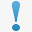 蓝色的惊叹号符号icon图标图标