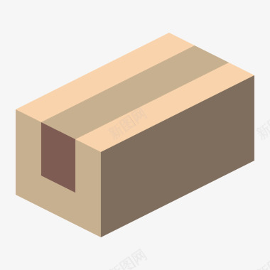 立体木箱子灰色立体箱子元素矢量图图标图标