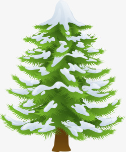 冬季积雪圣诞树素材