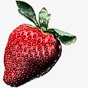 油画红色草莓素材