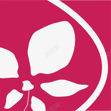 粉色墨迹花店logo图标图标