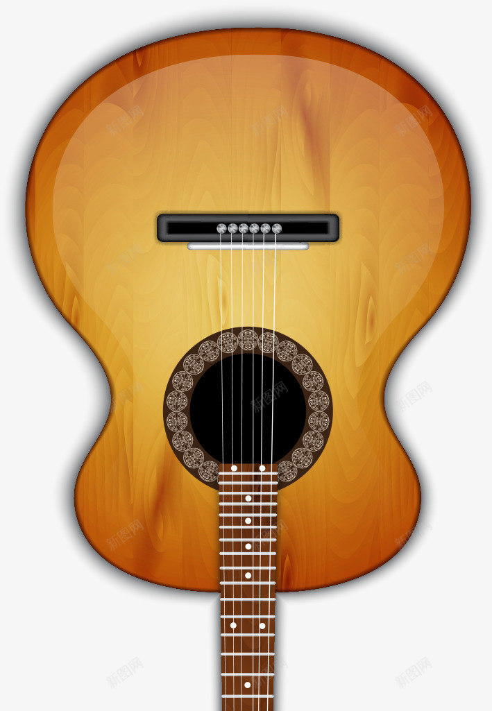 吉他乐器矢量图ai免抠素材_88icon https://88icon.com 乐器 免费下载 吉他 矢量图