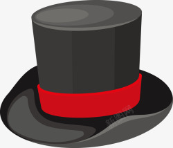 一顶黑色的魔术师帽矢量图素材
