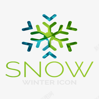 绿色礼服花纹雪花logo图标图标