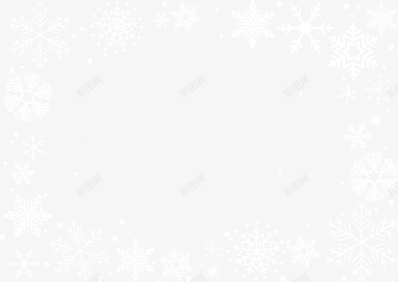 白色雪花装饰底纹边框矢量图ai免抠素材_88icon https://88icon.com 圣诞装饰 圣诞贺卡设计 底纹 白色雪花 装饰 边框 矢量图