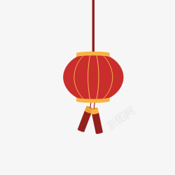 手绘悬挂灯笼装饰素材
