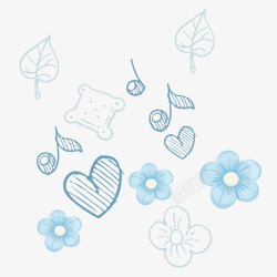 宝宝宴相框蓝色手绘温馨底纹高清图片
