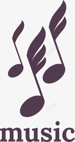 音乐学校音符艺术培训标志图标高清图片