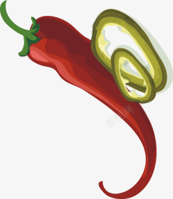 创意青红椒蔬菜图素材