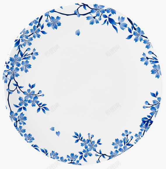 瓷盘psd免抠素材_88icon https://88icon.com 中国风 优雅 古代纹饰 盘子 花纹 陶瓷