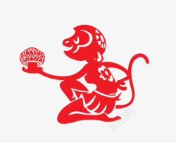 生肖趣味手绘猴猴子高清图片