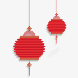 红色灯笼新年节日元素素材