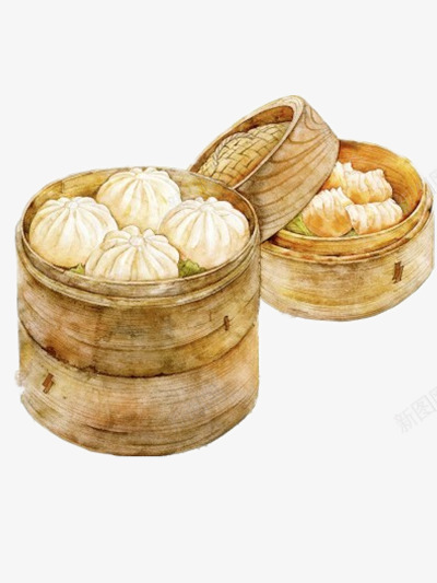 包子png免抠素材_88icon https://88icon.com 中国风早餐 手绘包子 手绘美食 美食插画