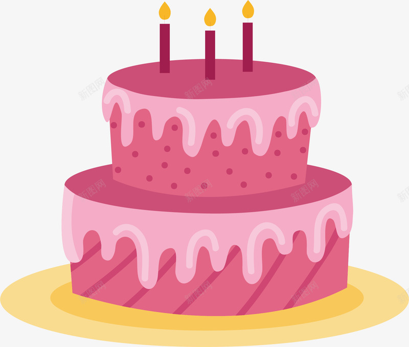 生日快乐粉色蛋糕矢量图ai免抠素材_88icon https://88icon.com 庆祝生日 生日快乐 生日快乐图 生日蛋糕 矢量png 矢量图 粉色蛋糕 蛋糕