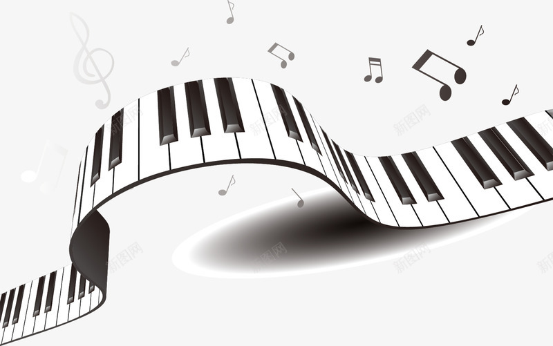 黑白键盘钢琴音乐png免抠素材_88icon https://88icon.com 交响乐 钢琴 钢琴曲 音乐矢量图 音符 黑白键盘