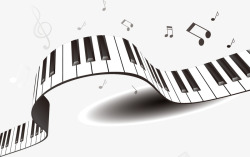 黑白键盘钢琴音乐素材