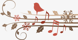 唱歌的小鸟矢量图素材