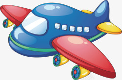 飞机动画红色翅膀飞机高清图片