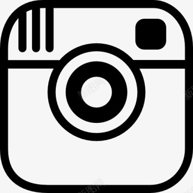 老式相机Instagram照片的相机LOGO的轮廓图标图标