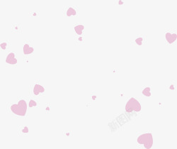 粉色温馨手绘爱心素材