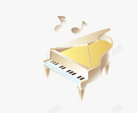 优雅气质时尚古典钢琴图标图标