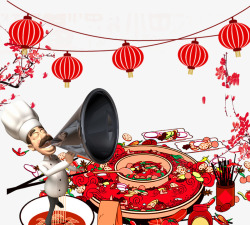 麻辣烫海报素材简洁中国风火锅美食高清图片