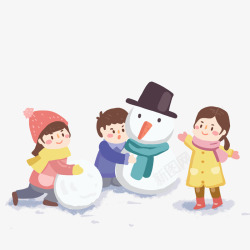 新年雪人卡通雪人高清图片