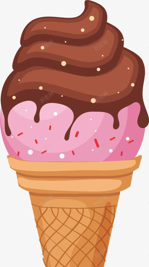草莓巧克力冰激凌png免抠素材_88icon https://88icon.com 冰凉 冰激凌 冷饮 可口 夏天 彩色 甜蜜 美味 草莓