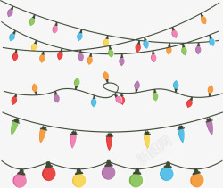 圣诞节棒棒糖彩灯装饰五颜六色派对彩灯高清图片