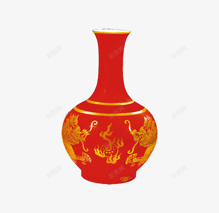 红色结婚用品花瓶麒麟png免抠素材_88icon https://88icon.com 红色 结婚用品 花瓶麒麟