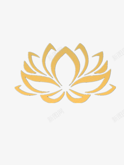 手绘莲花png免抠素材_88icon https://88icon.com 手绘 花 莲花图腾 装饰 金色