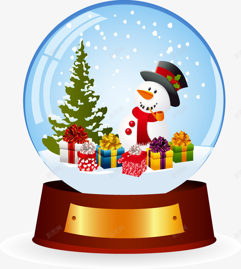圣诞水晶球png免抠素材_88icon https://88icon.com 圣诞节 水晶球 玻璃球 礼物