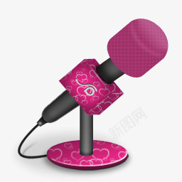 Microphone麦克风麦克风粉红色的micro图标图标