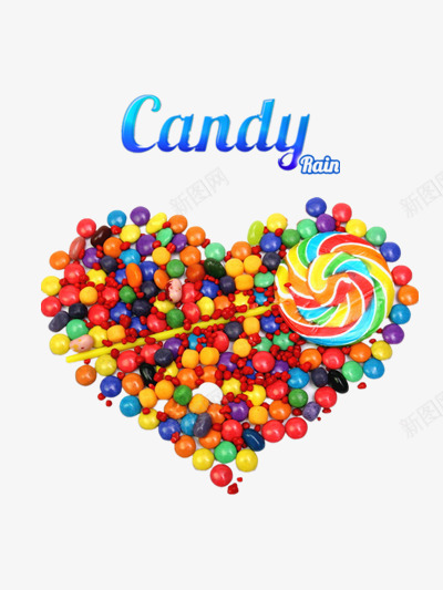 心形糖果摆盘png免抠素材_88icon https://88icon.com 彩色 彩虹糖 棒棒糖 波板糖 软糖